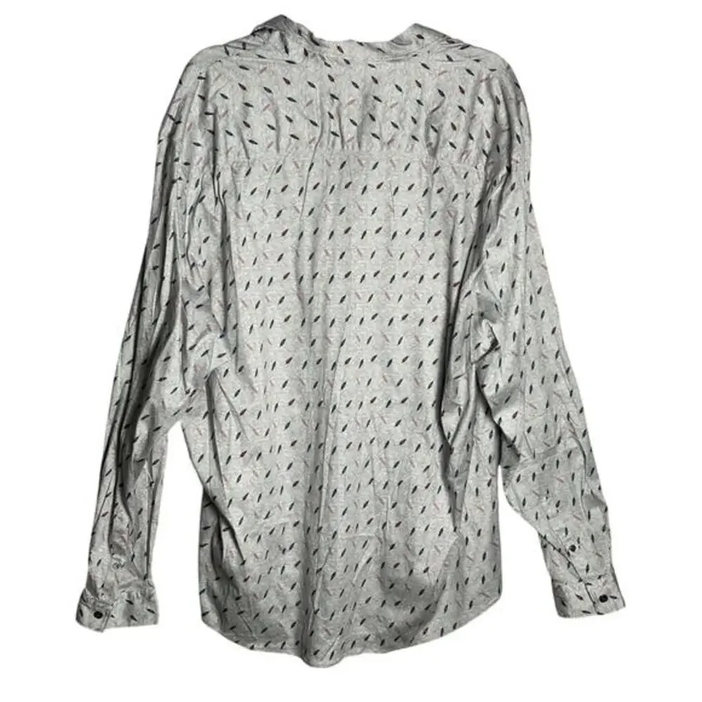 Johnnie-O Ruskin Featherweight Button Up Shirt‎ NWT Men's Sz XXL Feathers Gray